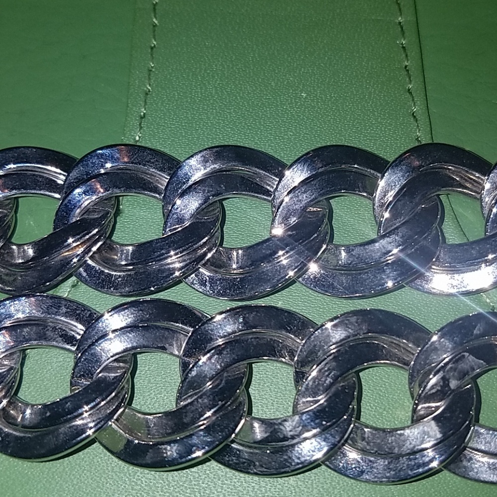 Bold Silver Statement Necklace - image 2